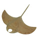 18in & 22in Set - Image 3 - Set of 2 Hand-Carved Natural Brown Wood Stingray Wall Hanging Sculptures - Coastal Manta Ray