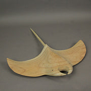 18in & 22in Set - Image 9 - Set of 2 Hand-Carved Natural Brown Wood Stingray Wall Hanging Sculptures - Coastal Manta Ray