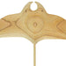 18.25 Inch - Image 2 - Hand-Carved Natural Finish Wooden Stingray Wall Hanging Sculpture - Captivating Manta Ray Home Decor