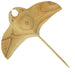 18.25 Inch - Image 3 - Hand-Carved Natural Finish Wooden Stingray Wall Hanging Sculpture - Captivating Manta Ray Home Decor
