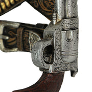 Wild West Gunslinger Double Pistol Holster Resin Toilet Paper Holder Western Cowboy Bathroom Decor - 8 Inches High Rugged