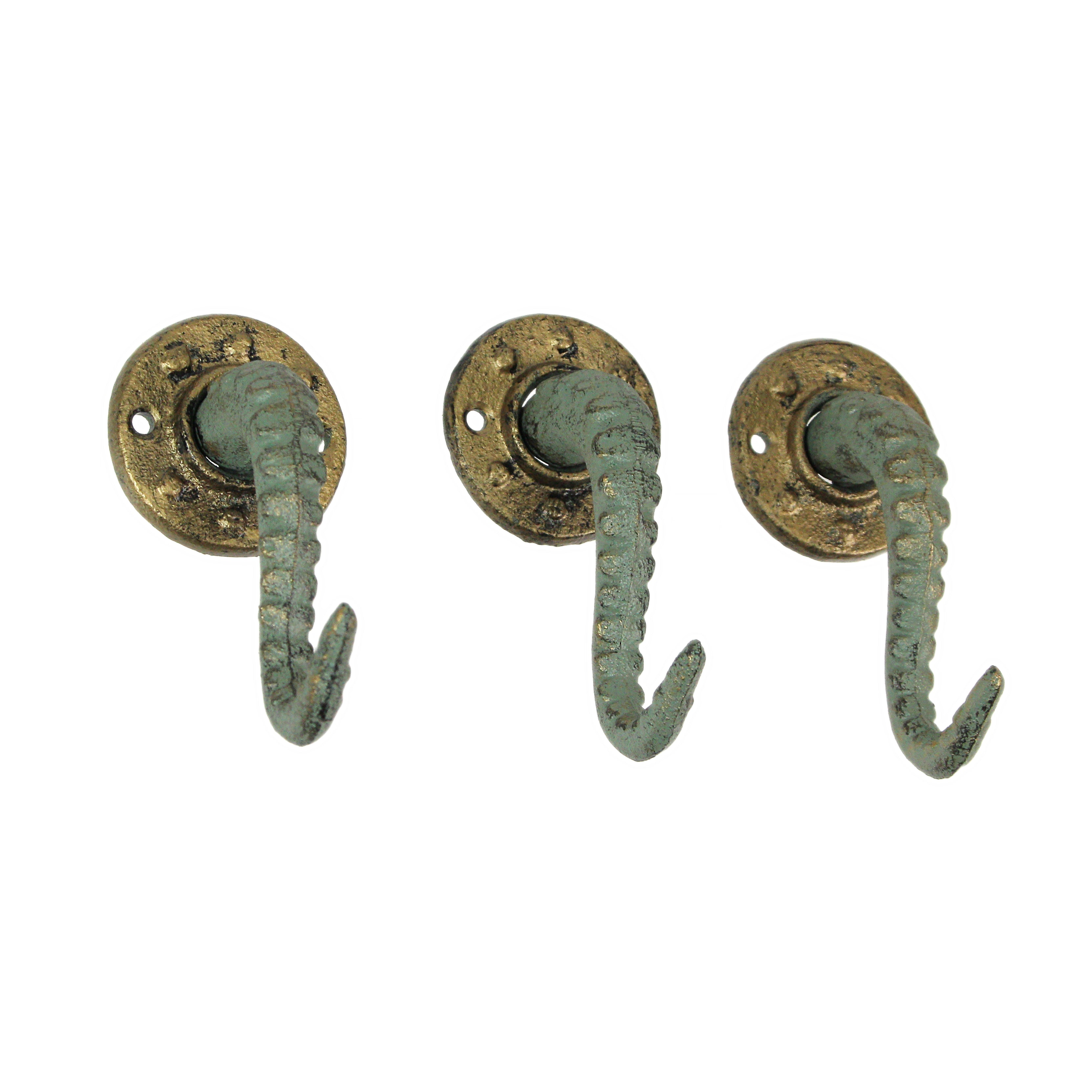 ChasBete Key Holder for Wall, Octopus Wall Hooks Decorative for Hanging,  Cast Iron Coat Hooks/Towel Hooks with 6 arms - Bronze