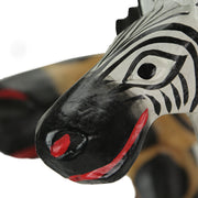 Giraffe and Zebra - Image 8 - Set of 2 Hand Carved and Painted 36 Inch High Wooden Giraffe and Zebra Floor Statues - Artisan