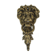 Zeckos 10 Inch High Bronze Finish Cast Iron Lion Head Vintage Style Door Knocker - Easy To Install - A Classic Elegant