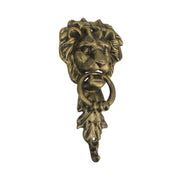 Zeckos 10 Inch High Bronze Finish Cast Iron Lion Head Vintage Style Door Knocker - Easy To Install - A Classic Elegant
