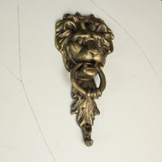 Zeckos 10 Inch High Bronze Finish Cast Iron Lion Head Vintage Style Door Knocker - Easy To Install - A Classic Elegant