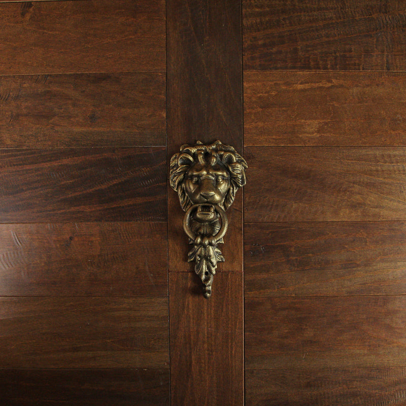 Zeckos 10 Inch High Bronze Finish Cast Iron Lion Head Vintage Style Door Knocker - Easy To Install - A Classic Elegant