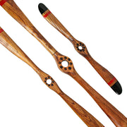 48in, 36in, & 24in Set - Image 7 - Vintage Aviation Charm: Set of 3 Hand-Carved Wooden Airplane Propeller Wall Sculptures for