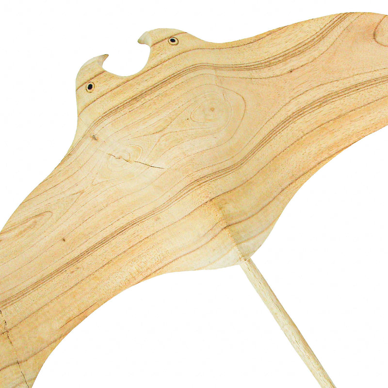 22 Inch - Image 7 - Hand-Carved Natural Brown Wood Stingray Wall Hanging Sculpture: Coastal Manta Ray Home Decor Art -