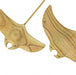 18in & 22in Set - Image 2 - Set of 2 Hand Carved Wood Stingray Wall Hanging Sculpture Coastal Manta Ray Home Decor Art