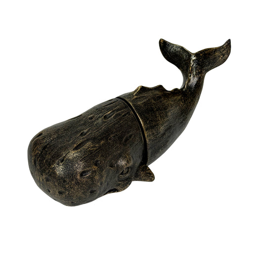 Zeckos Sperm Whale Bookends in 10 Inch Size, Set of 2, Weathered Bronze Image 2