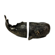 Zeckos Sperm Whale Bookends in 10 Inch Size, Set of 2 Bookends, Weathered Bronze Image 3