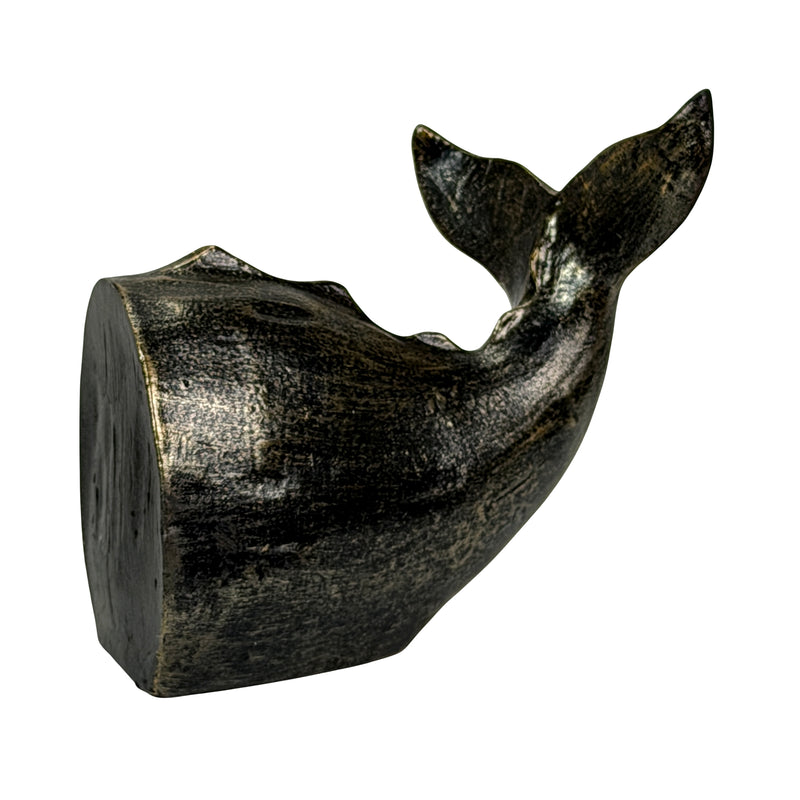Zeckos Sperm Whale Bookends in 10 Inch Size, Set of 2 Bookends, Weathered Bronze Image 10