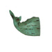 Verdigris Green Finish Sperm Whale Head and Tail Bookends Set of 2: Unique Nautical Decor Crafted from Durable Cast Resin,