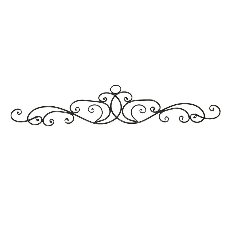 54-Inch Long Metal Wall Décor Art Scroll Hanging - Antique Bronze Finish Decorative Arch for Doors, Windows & More. Elevate
