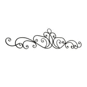 54-Inch Long Metal Wall Décor Art Scroll Hanging - Antique Bronze Finish Decorative Arch for Doors, Windows & More. Elevate