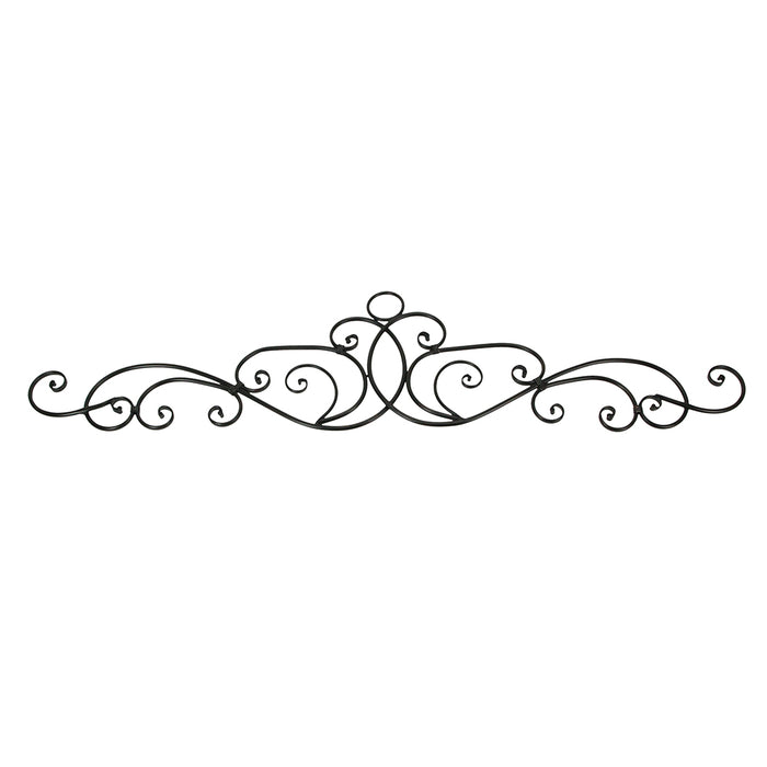 54-Inch Long Metal Wall Décor Art Scroll Hanging - Antique Bronze Finish Decorative Arch for Doors, Windows & More. Elevate