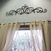 54-Inch Long Metal Wall Décor Art Scroll Hanging - Antique Bronze Finish Decorative Arch for Doors, Windows & More. Elevate