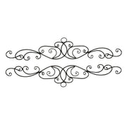 Pair of Antique Bronze Finish Metal Wall Décor Art Scrolls - Elegant Hanging Door or Window Pediments - Rustic Decorative