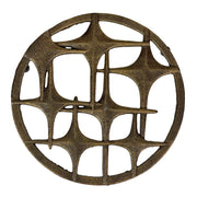 Cast Iron Trivet, Stars 8 Inch Bronze Mid-Century Modern Image 1