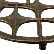 Cast Iron Trivet, Stars 8 Inch Bronze Mid-Century Modern Image 3