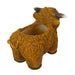 Light Brown - Image 3 - Zeckos Highland Cow Planter, Brown Painted Magnesium Oxide Animal-Shaped Freestanding Planter, 12