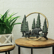 Bears - Green - Image 4 - Cast Iron Black Bears in Forest Decorative Wall Mounted Hanging Garden Hose Hanger - 11 Inches in