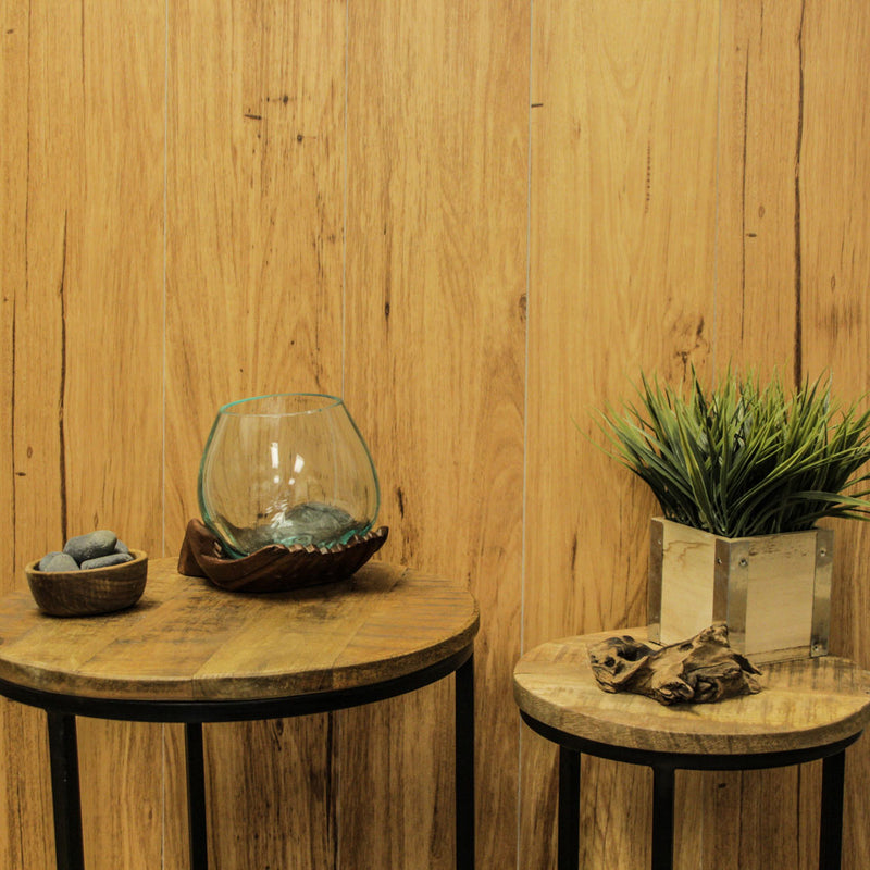 6 Inch - Image 7 - Blown Molten Glass and Carved Wood Hands Decorative Bowls, Vases, and Terrariums, 6 Inches High