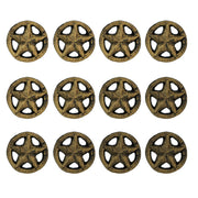 Drawer Pulls Set of 12 Western Star Cast Iron Knobs, 2 Inch Antique Gold Image 9