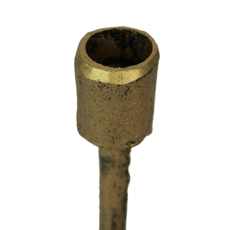 Set of 3 Taper Candle Holders, 4 to 8 Inch Aged Bronze Cast Iron Image 6