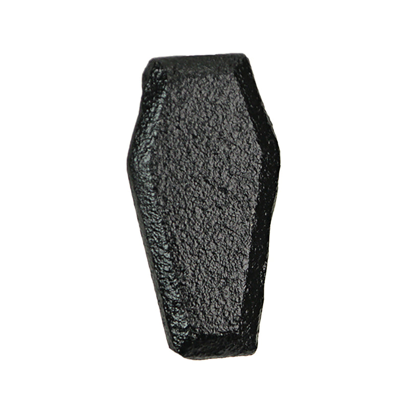 Set of 6 Gothic Coffin Drawer Pulls, 2.5 Inch Black Cast Iron Image 1