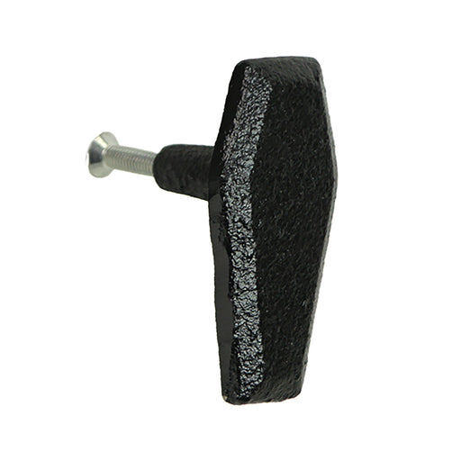 Set of 6 Gothic Coffin Drawer Pulls, 2.5 Inch Black Cast Iron Image 2