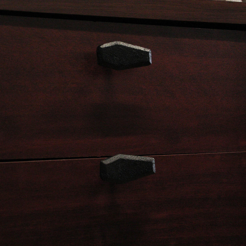Set of 6 Gothic Coffin Drawer Pulls, 2.5 Inch Black Cast Iron Image 5