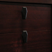 Set of 6 Gothic Coffin Drawer Pulls, 2.5 Inch Black Cast Iron Image 7