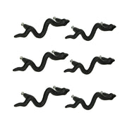 Black - Image 2 - Set of 6 Snake Drawer Pulls, 6 Inch Cast Iron, Black