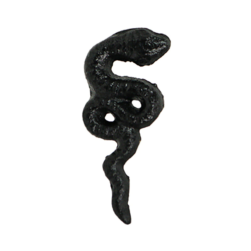 Set of 6 Snake Drawer Pulls, 2.25 Inch Black Cast Iron for Gothic Decor Image 1