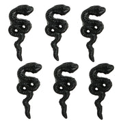 Set of 6 Snake Drawer Pulls, 2.25 Inch Black Cast Iron for Gothic Decor Image 9