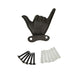 Black - Image 9 - Set of 3 Brown Cast Iron Hand Gesture Wall Hooks: Playful Key or Towel Hangers with Rock-On, ASL I Love