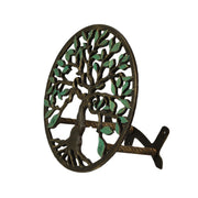 Tree of Life - Green - Image 3 - Green / Bronze Finish Cast Iron Tree of Life Decorative Wall-Mounted Garden Hose Hanger -