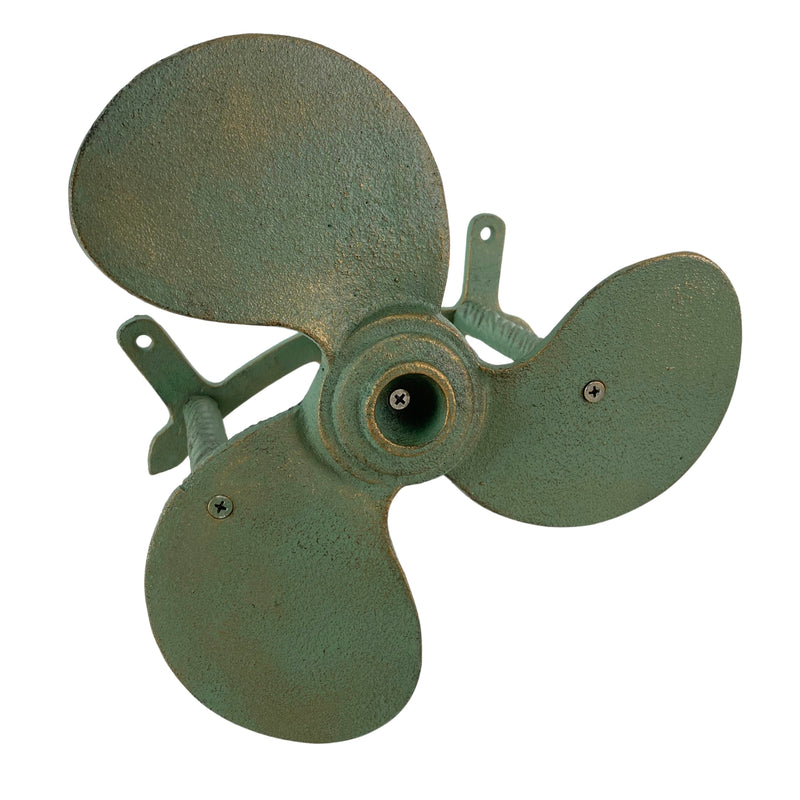Boat Propeller - Green - Image 1 - Nautical Boat Propeller Garden Hose Holder – Cast Iron with Verdigris Finish,