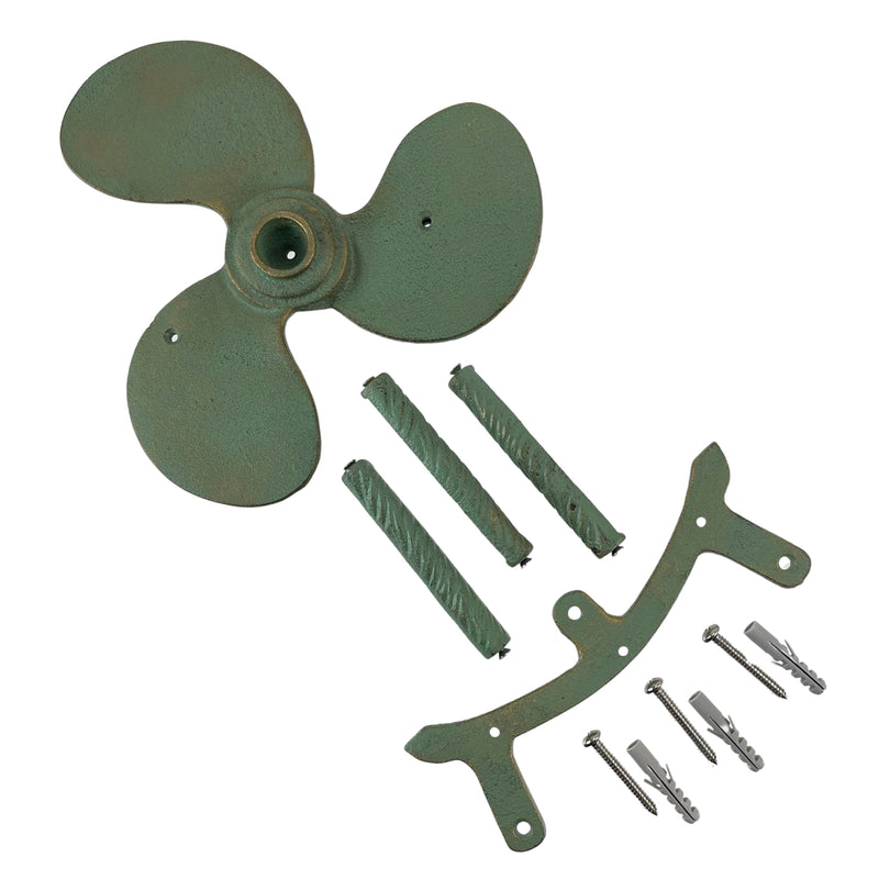 Boat Propeller - Green - Image 7 - Nautical Boat Propeller Garden Hose Holder – Cast Iron with Verdigris Finish,