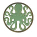 Cast Iron Octopus Trivet – Verdigris Finish, Bronze Accents, 7.75" Diameter, Heat-Resistant and Durable Kitchen Décor,