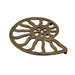 Elegant Cast Iron Nautilus Shell Trivet – Distressed Metallic Gold Finish, 8.25" x 6.5", Heat-Resistant, Doubles as Coastal