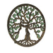 Cast Iron Tree of Life Trivet – Antique Gold Finish, 7.75" Diameter, Heat-Resistant Kitchen Accessory, Doubles as Wall