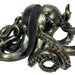 Bronze Octopus Bookends Set of 2 – Nautical Coastal Polyresin Sculptures for Bookshelves, Office, Bedroom, Library –