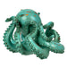 Aqua Green Octopus Bookends Set of 2 – Coastal Nautical Polyresin Wall Decor for Bookshelves, Office, Bedroom, Living Room,