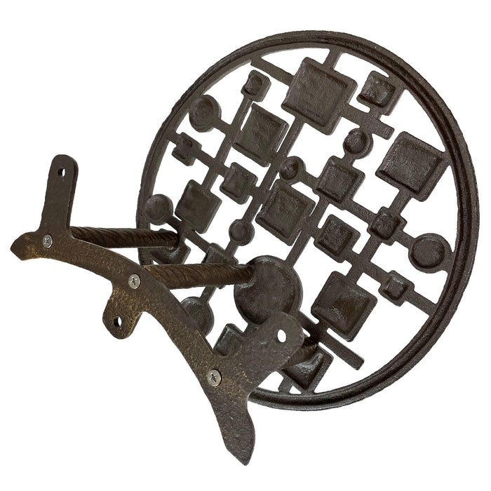 MCM Circles & Squares - Bronze - Image 7 - Mid-Century Modern Cast Iron Circles & Squares Hose Holder – Bronze Finish,