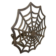 XL Cast Iron Spider Web Hose Holder, Bronze Finish, Heavy-Duty Wall Mounted Garden Hose Hanger, Weather Resistant Decorative