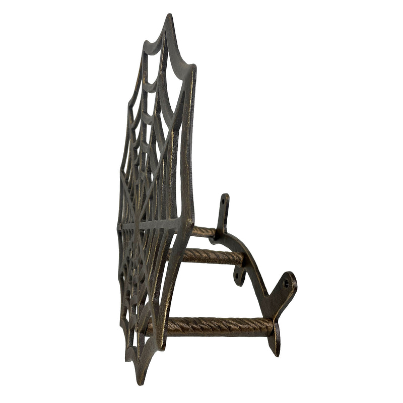XL Cast Iron Spider Web Hose Holder, Bronze Finish, Heavy-Duty Wall Mounted Garden Hose Hanger, Weather Resistant Decorative