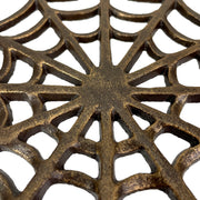 Cast Iron Trivet, Spider Web 8 Inch Bronze Gothic Hot Pad Image 8
